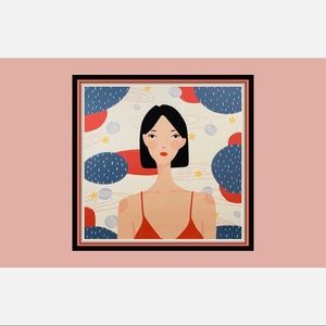 🆕 universe/figure pattern square scarf/wrap